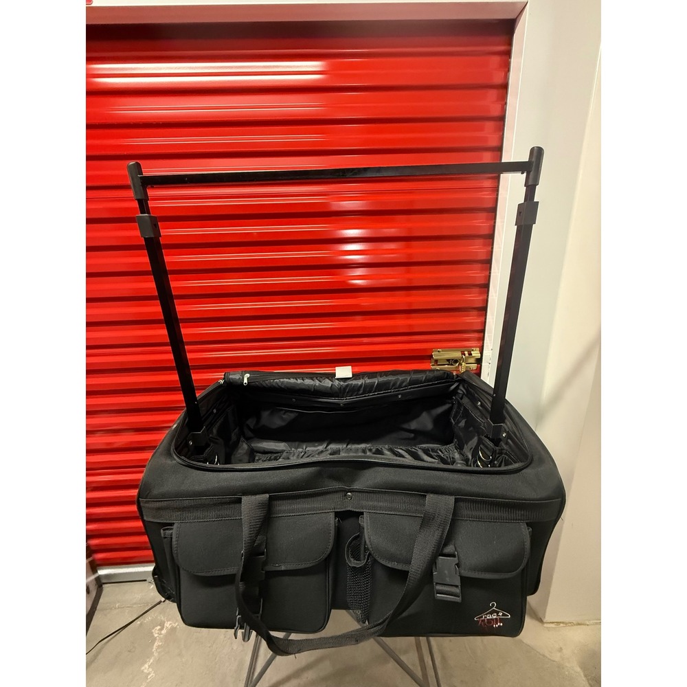 Rac n Roll Black Dance Bag with Built-in Collapsible Garment Rack Rolling Duffel - Picture 3 of 3